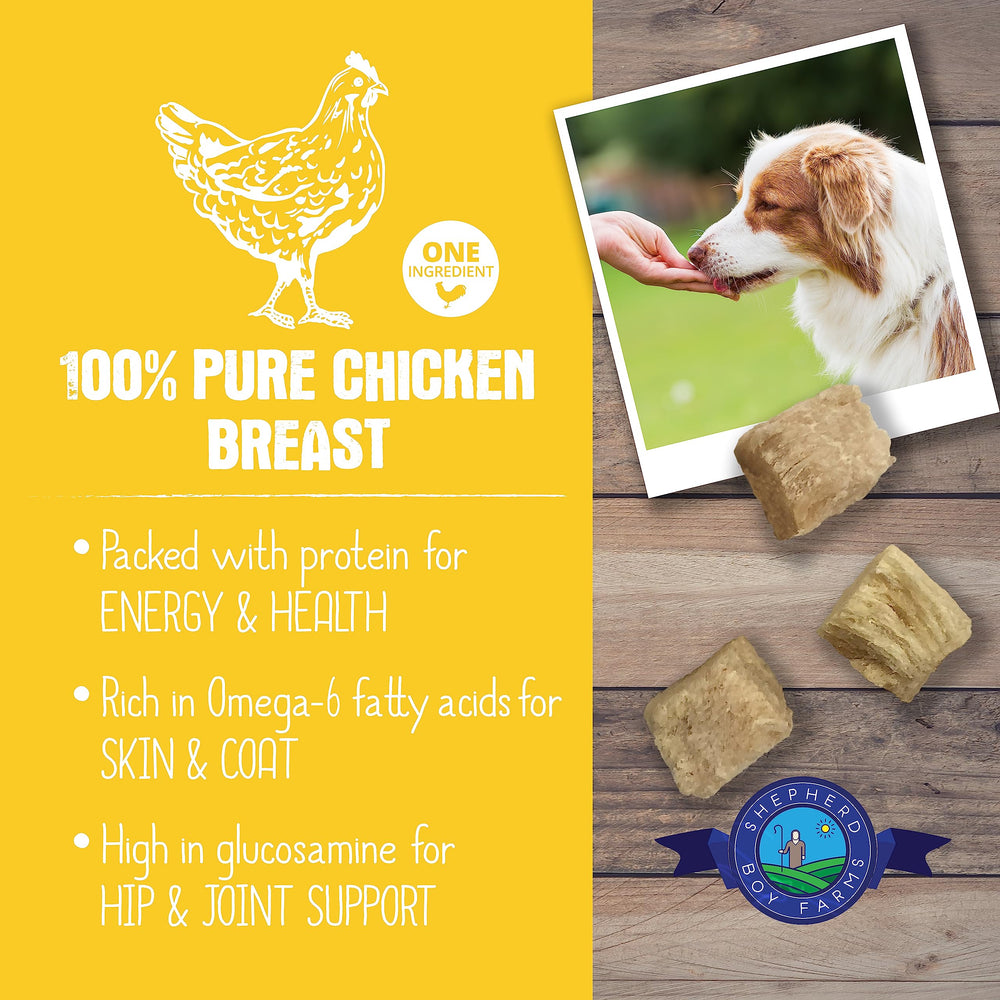 Textura-crujiente de bocaditos-pollo-pechuga para perros y gatos.