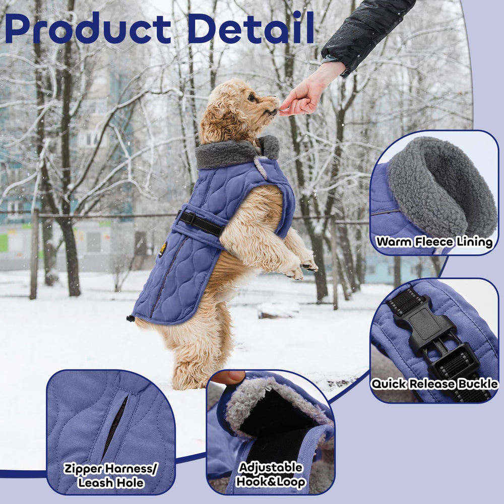 Sheripet chaqueta invierno perro ajustes cintura: ajuste cómodo y seguro para diferentes medidas