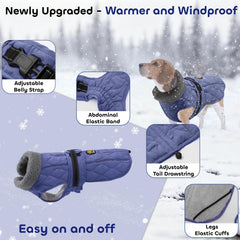 Sheripet chaqueta invierno perro dorso: mantiene al animal abrigado durante caminatas en viento