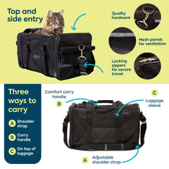 Sherpa Delta Deluxe mediano, acceso lateral para colocar y retirar a tu mascota