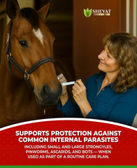 Jeringa prellenada SHEVAT VITAMINS facilita la dosificación para caballo