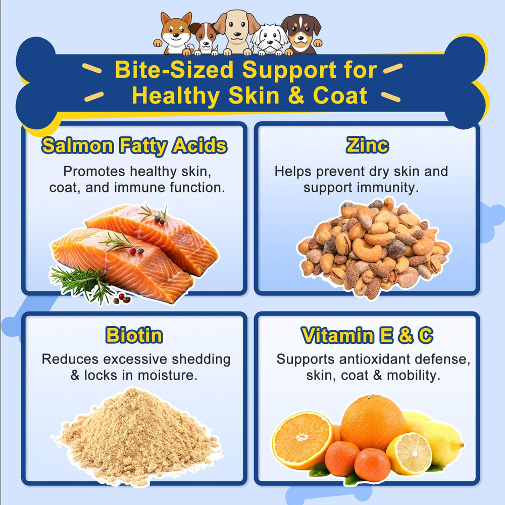 SHINEPAWS Omega 3 para perros, bocadillos crujientes: premios sabrosos para el cuidado diario.