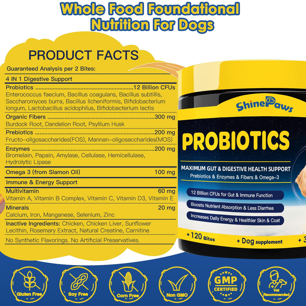SHINEPAWS Probiotics fabricado en instalación GMP sin conservantes artificiales