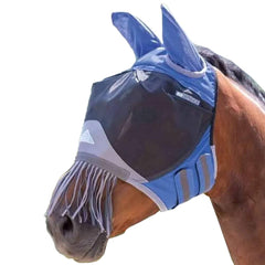 Shires mascara antimoscas malla transpirable para pony morado, uso diario cómodo.