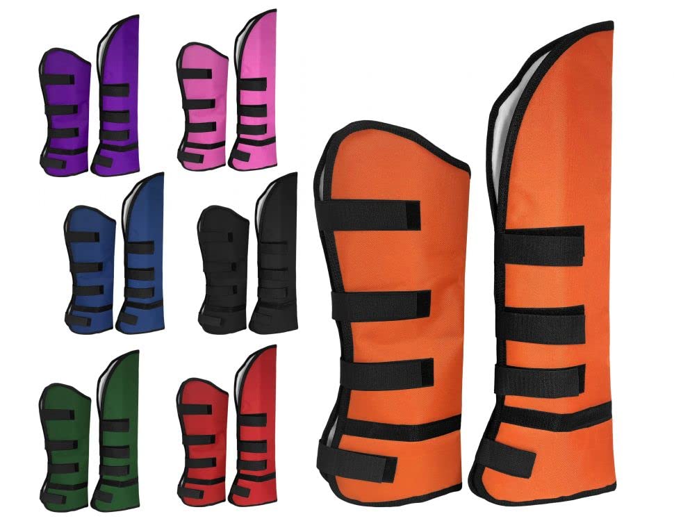 Botas delanteras Showman con exterior de Cordura y forro de felpa para transporte