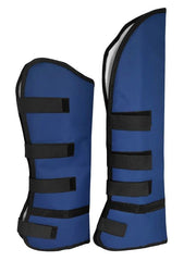 Botas Showman Cordura Nylon para transporte con forro felpado azul, protección y confort.
