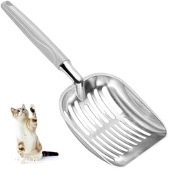 Cucharón Showvigor para arena de gato con malla profunda para separar residuos.