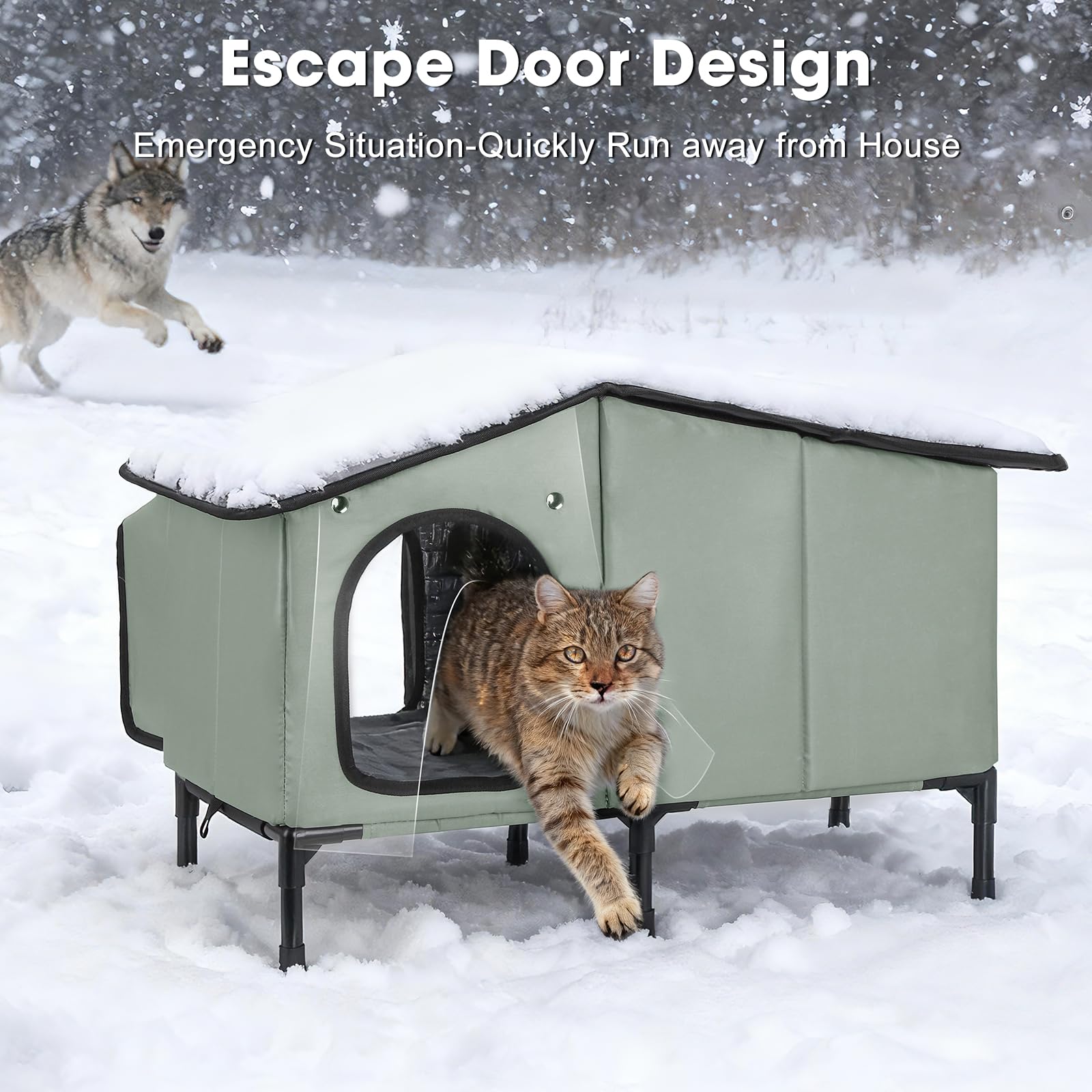 Espacio amplio SHU UFANRO, ideal para gatos grandes o varios.
