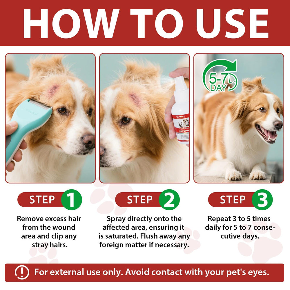 Spray de uso fácil en casa para perros con irritaciones