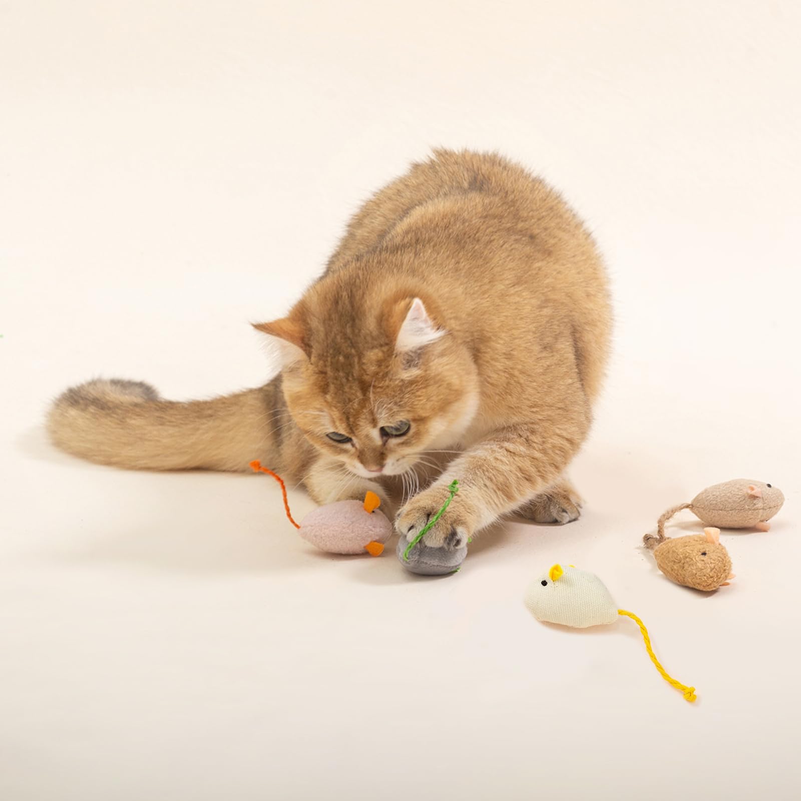Shudyear juguete interactivo para gatos, facilita juego independiente y actividad física.