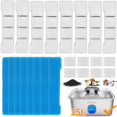 Filtro SIBAYS de cinco capas para bebedero 4Gal, agua más limpia para tu perro