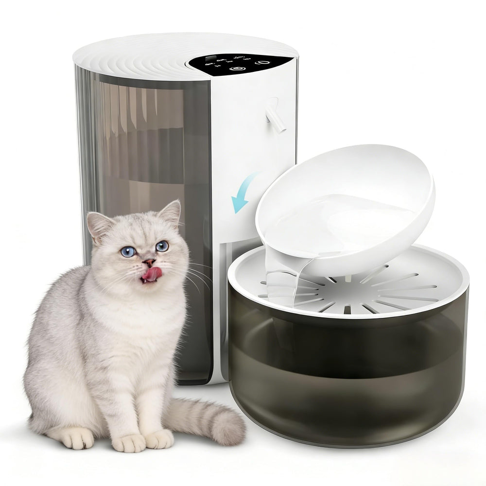 Bebedero Sibkuy inalámbrico para gatos con 4.5L y flujo continuo