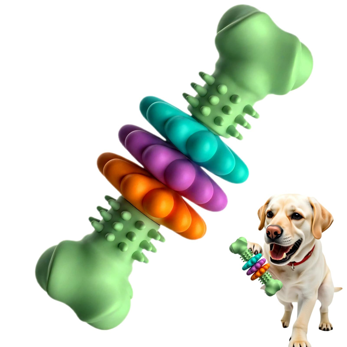 Sidaeren juguete dentición cachorros, interactivo, mantiene entretenido y estimula la masticación adecuada.