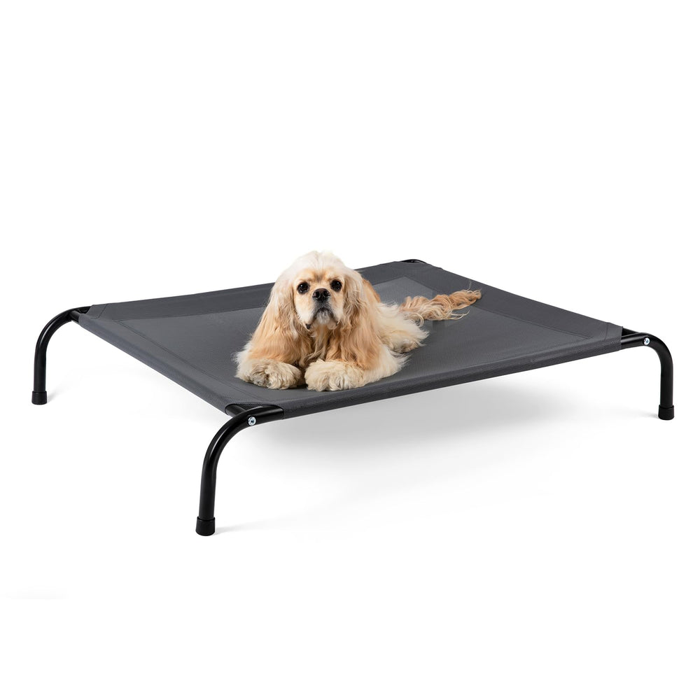 Cama SIEMOUR para perro elevada con malla transpirable para descanso fresco