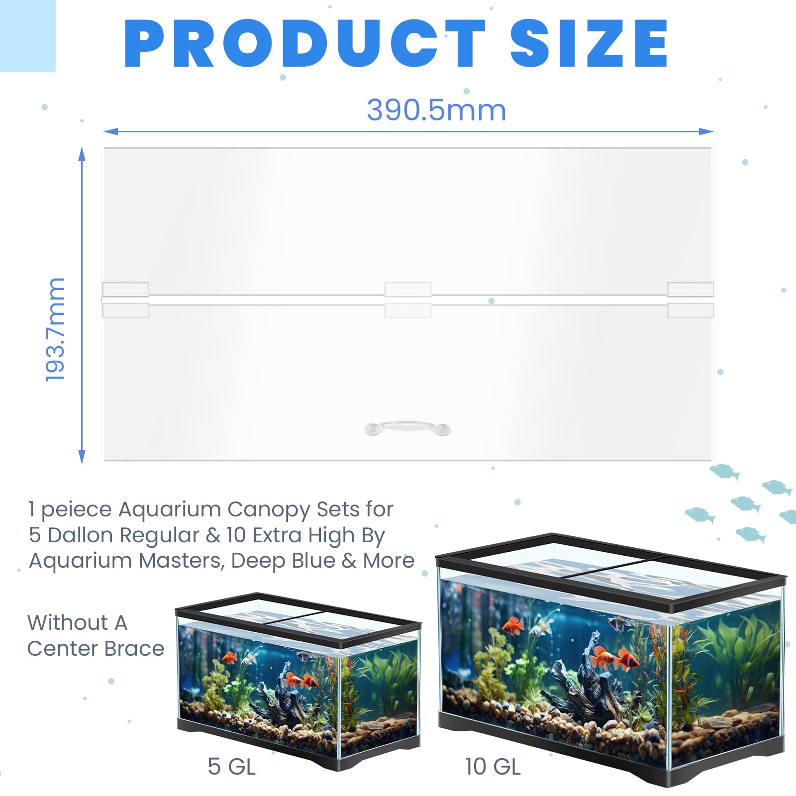Cubierta transparente Sieral para acuario mejora iluminación y visualización