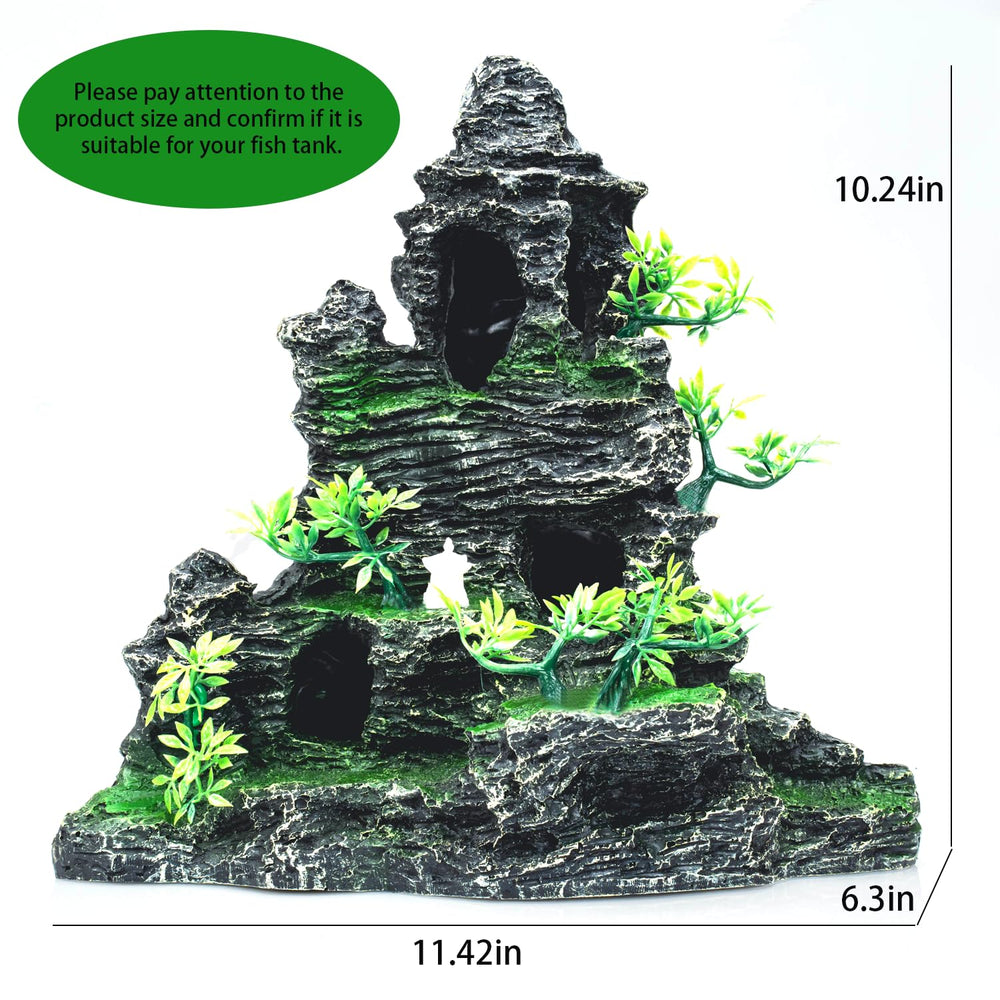 SiissaPeksid cueva oculta para acuario, espacio de escondite para curiosos.