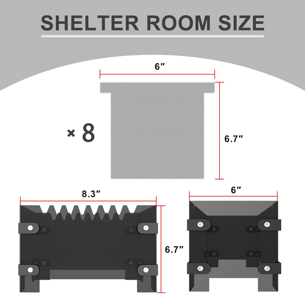 SIKGFPN dimensiones 8.3 x 6 x 6.7 pulgadas ofrecen espacio para varios grillos.