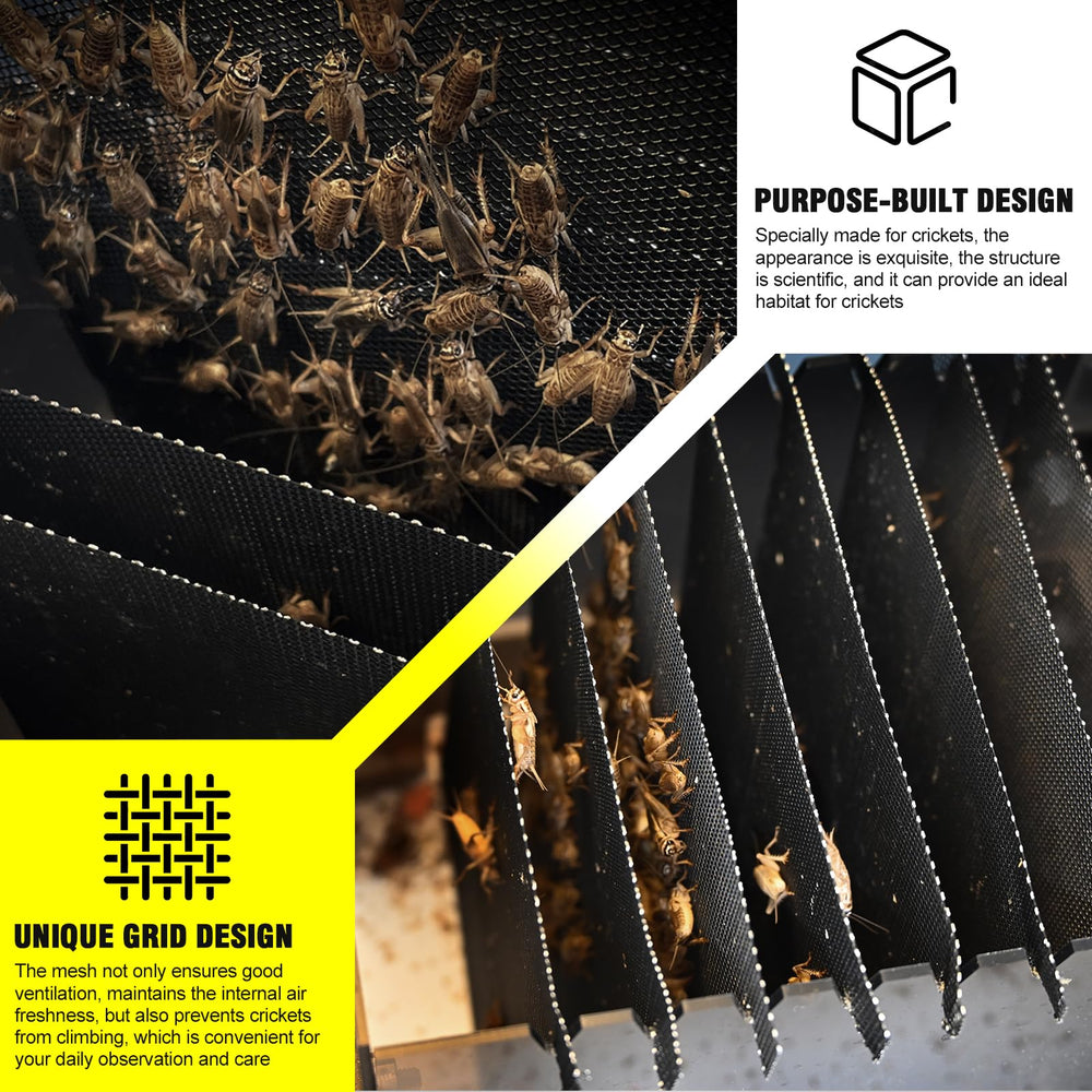 SIKGFPN contenedor de grillos con interior oscuro para refugio cómodo.