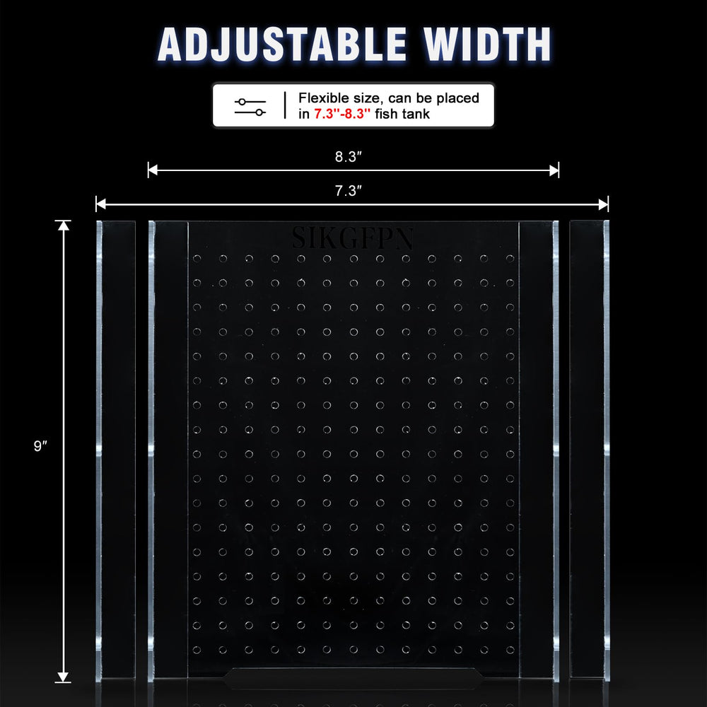 Divisor para acuario, altura de 9 pulgadas para separación estable.