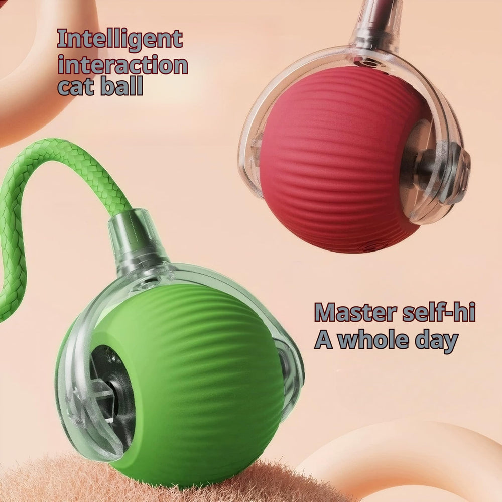 SilqueSense Pelota Gato Rodante Gris, ideal para hogares con varias mascotas.