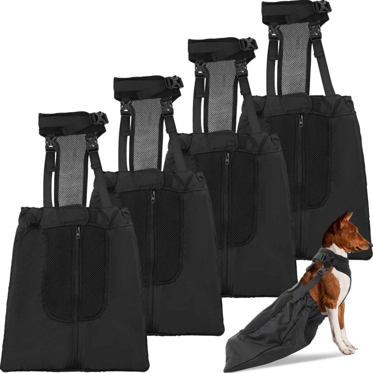 SilTriangle bolsas de arrastre para perros, ajuste para patas traseras, movilidad segura
