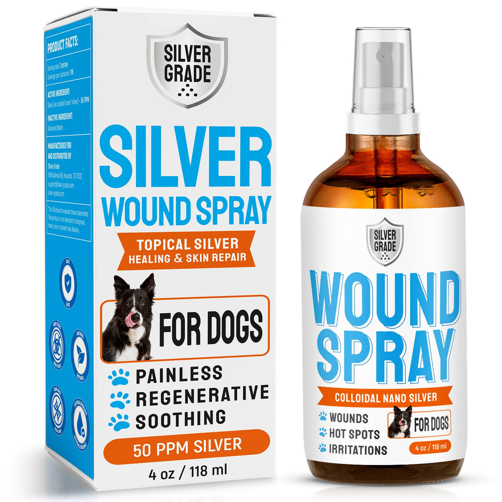 Silver Grade Aerosol para heridas de perro, alivia molestias y favorece la higiene de la piel.