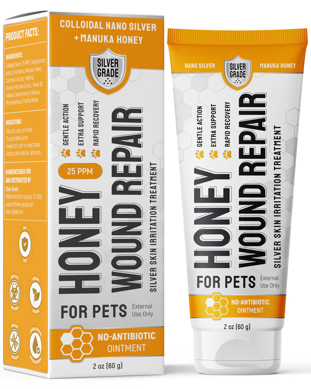 Gel SILVER GRADE para gatos, aplicación suave en heridas