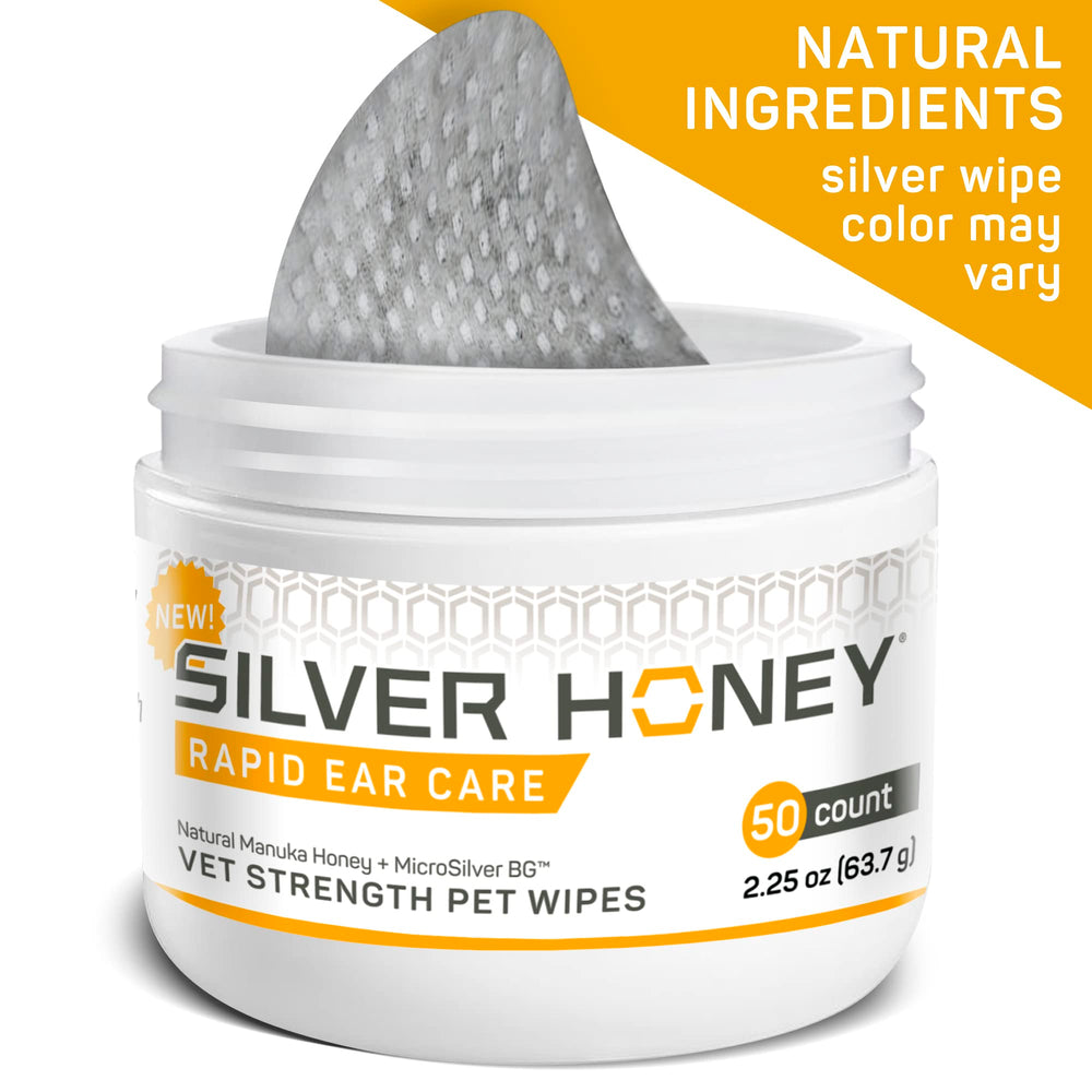 Aplicación externa de Silver Honey para orejas, limpieza suave diaria.