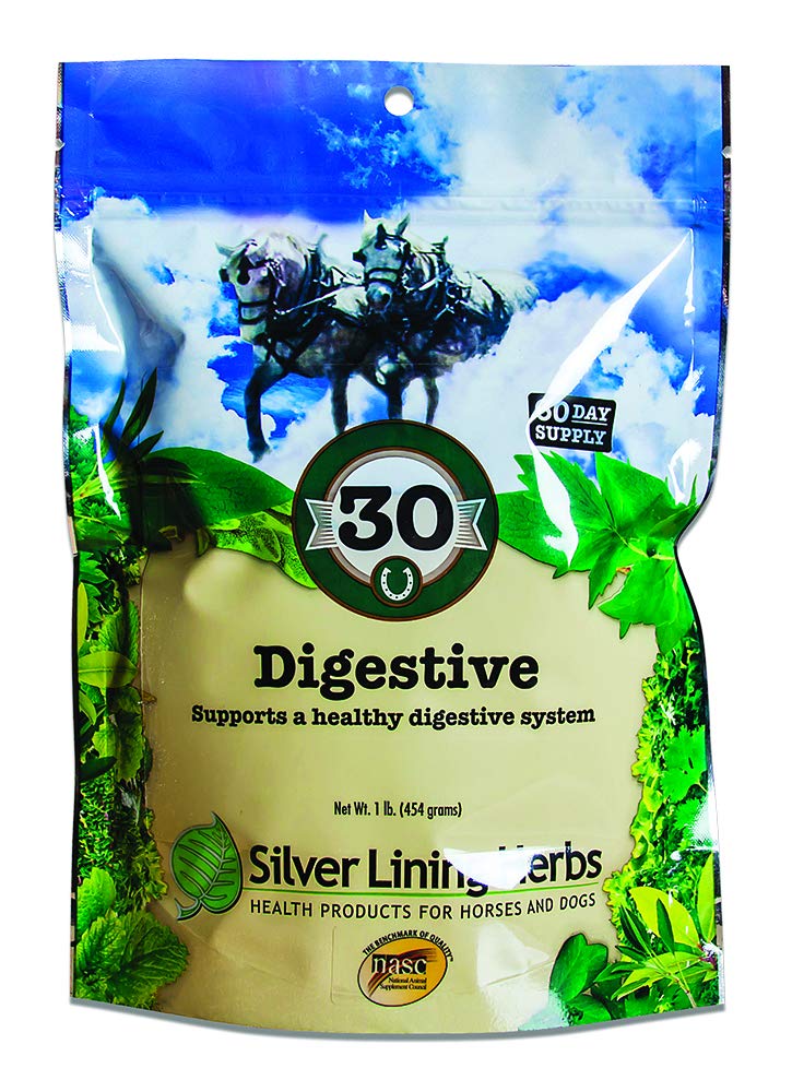 Silver Lining Herbs: mezcla de 10 hierbas para apoyo digestivo equino