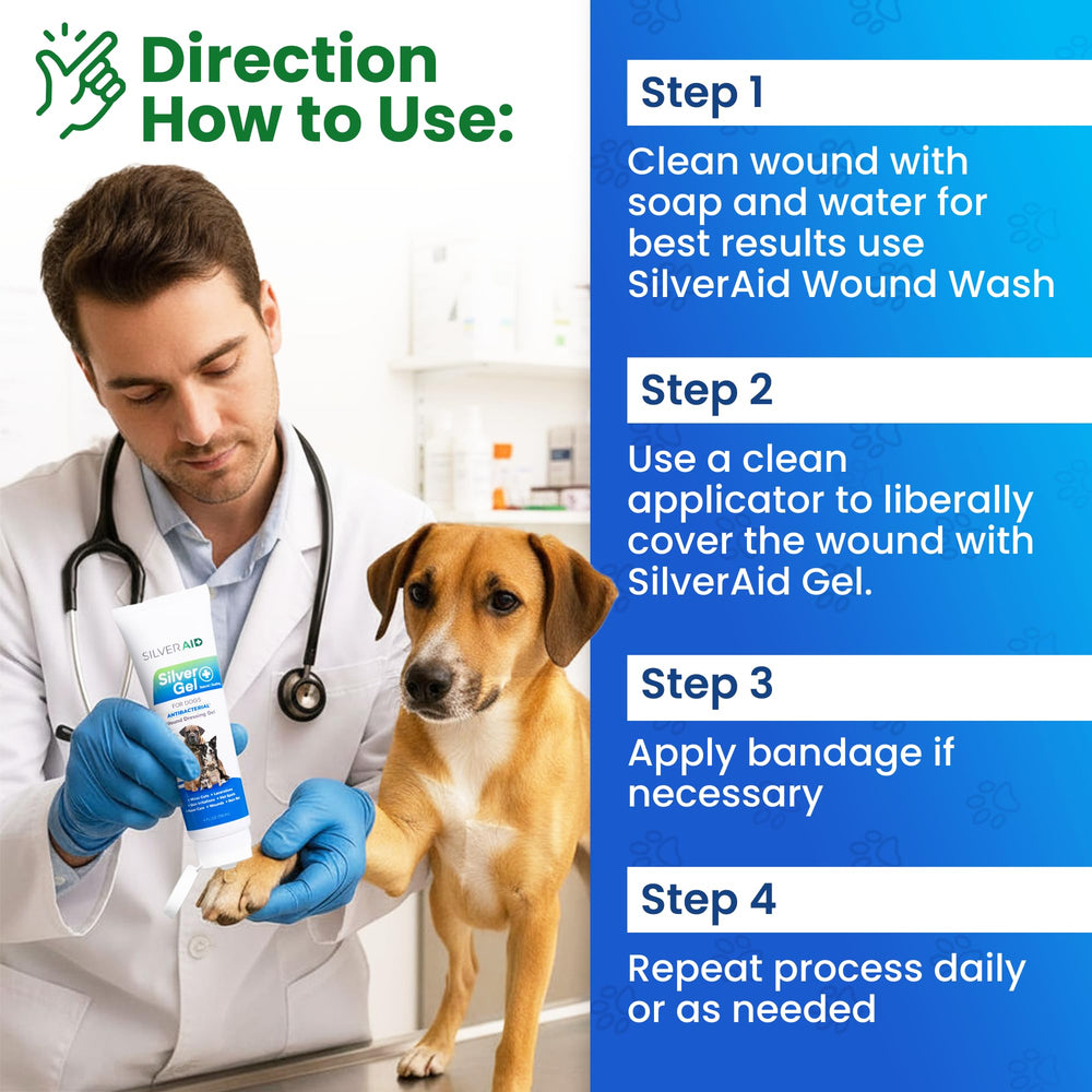 Kit de primeros auxilios para perros con SilverAid, solución recomendada por veterinarios