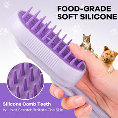 Cepillo de vapor SILVLF para gato con control estático y brillo.
