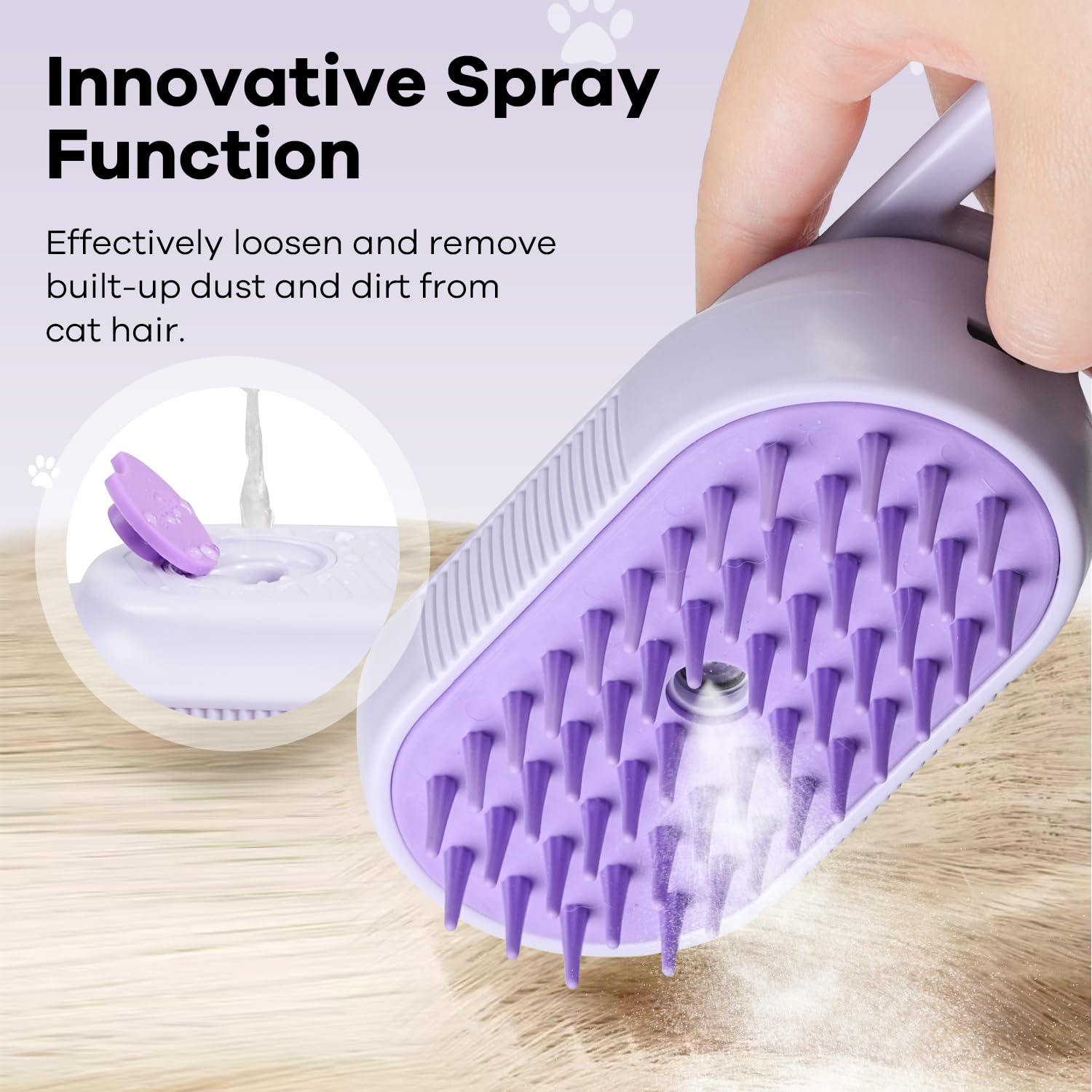 Cepillo de vapor SILVLF para gato limpieza profunda del pelaje.