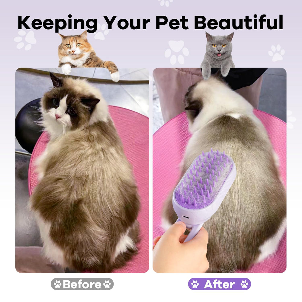 Cepillo de vapor SILVLF para gato motor silencioso para tranquilidad.