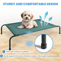 Simple Deluxe cama para perros elevada con malla Teslin ofrece ventilación duradera
