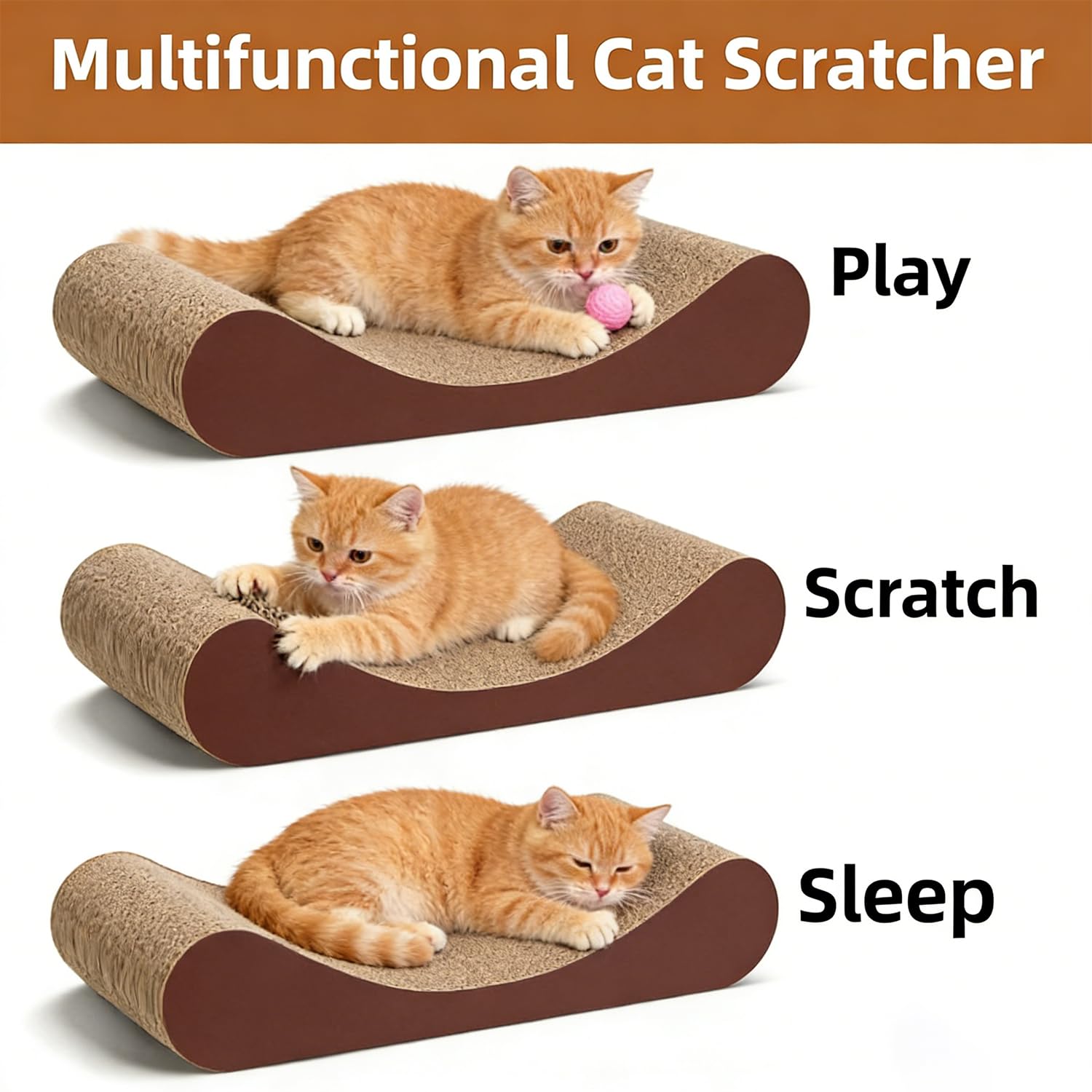 Simple Deluxe carton-reciclable-alta-densidad: superficie duradera para gatos activos.