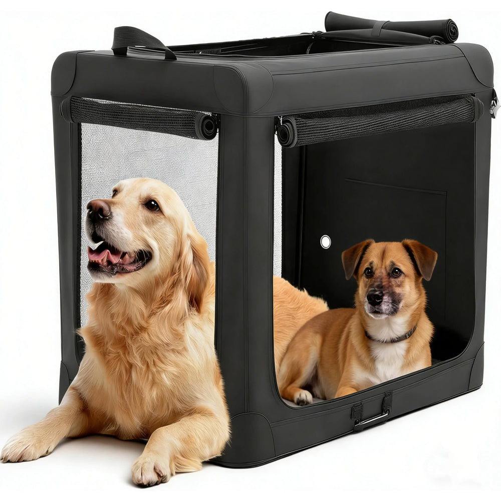 Jaula Simple Deluxe plegable 36 pulgadas para perros medianos, ideal para viaje.