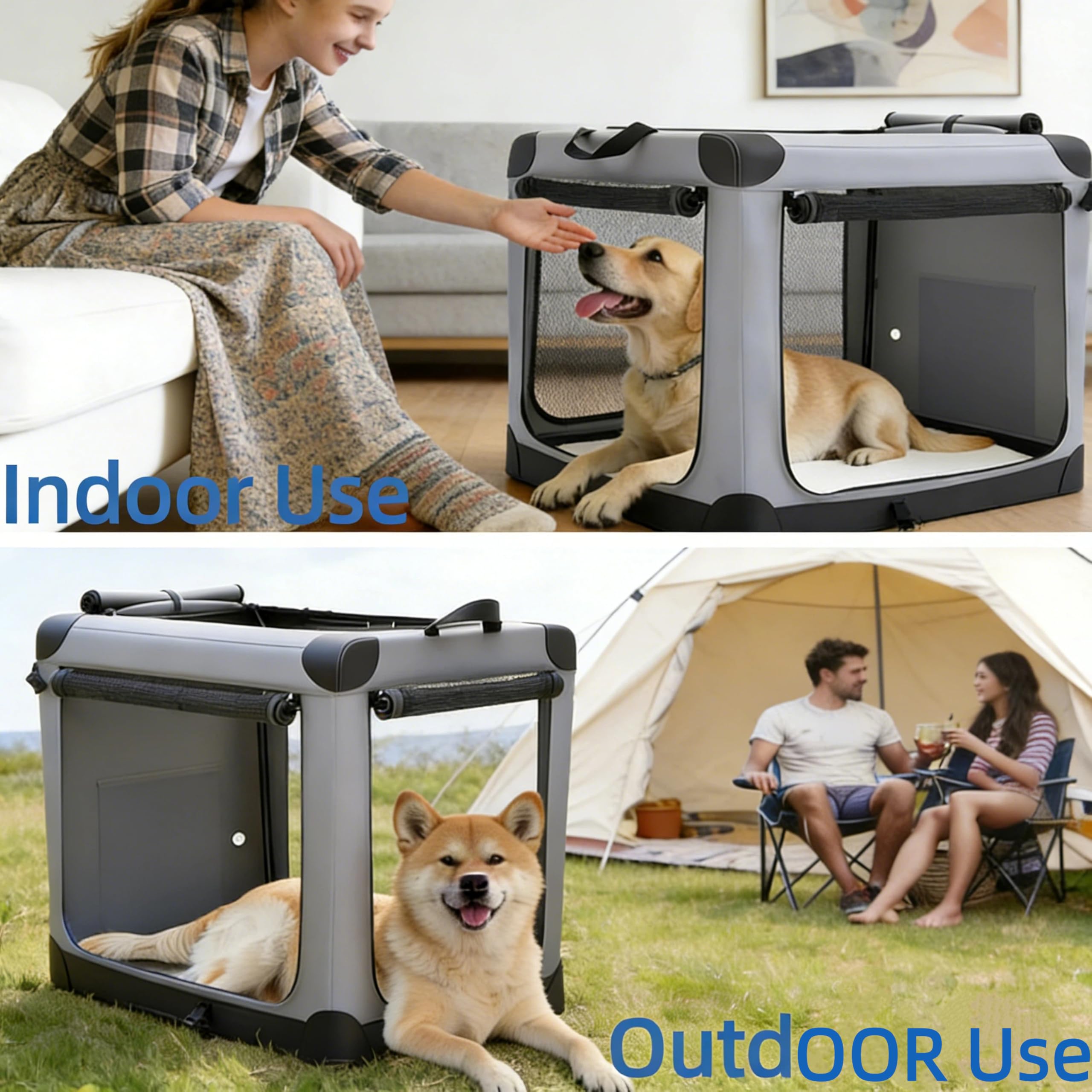 Simple Deluxe jaula 42 pulgadas, ventanas de malla para flujo de aire