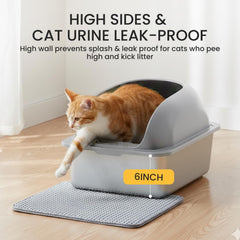 Simple Deluxe XL, borde alto, ideal para gatos grandes, evita salpicaduras.
