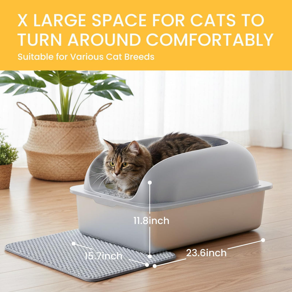 Espacio XL para gatos múltiples, movilidad y comodidad al usar.