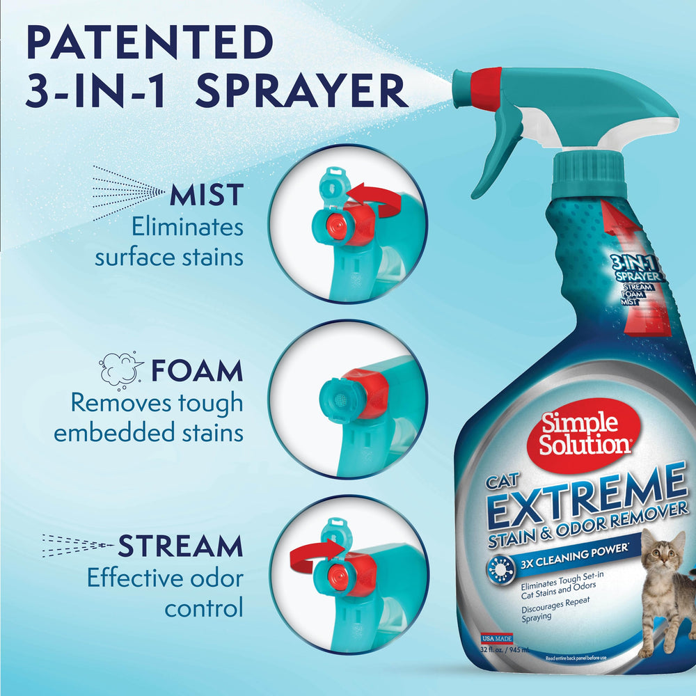 Simple Solution Extreme: rociado para neutralizar olores en áreas amplias del hogar.