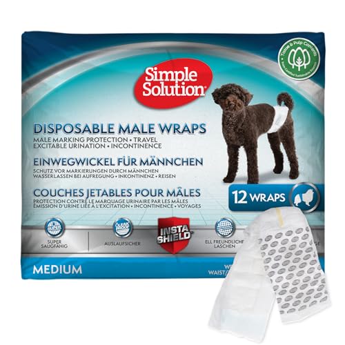 Ajuste cómodo de Simple Solution para perro macho con ajuste seguro.