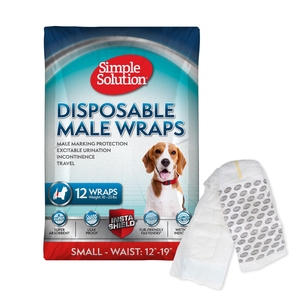 Envoltura Simple Solution para perro macho pequeño con ajuste seguro y cómodo