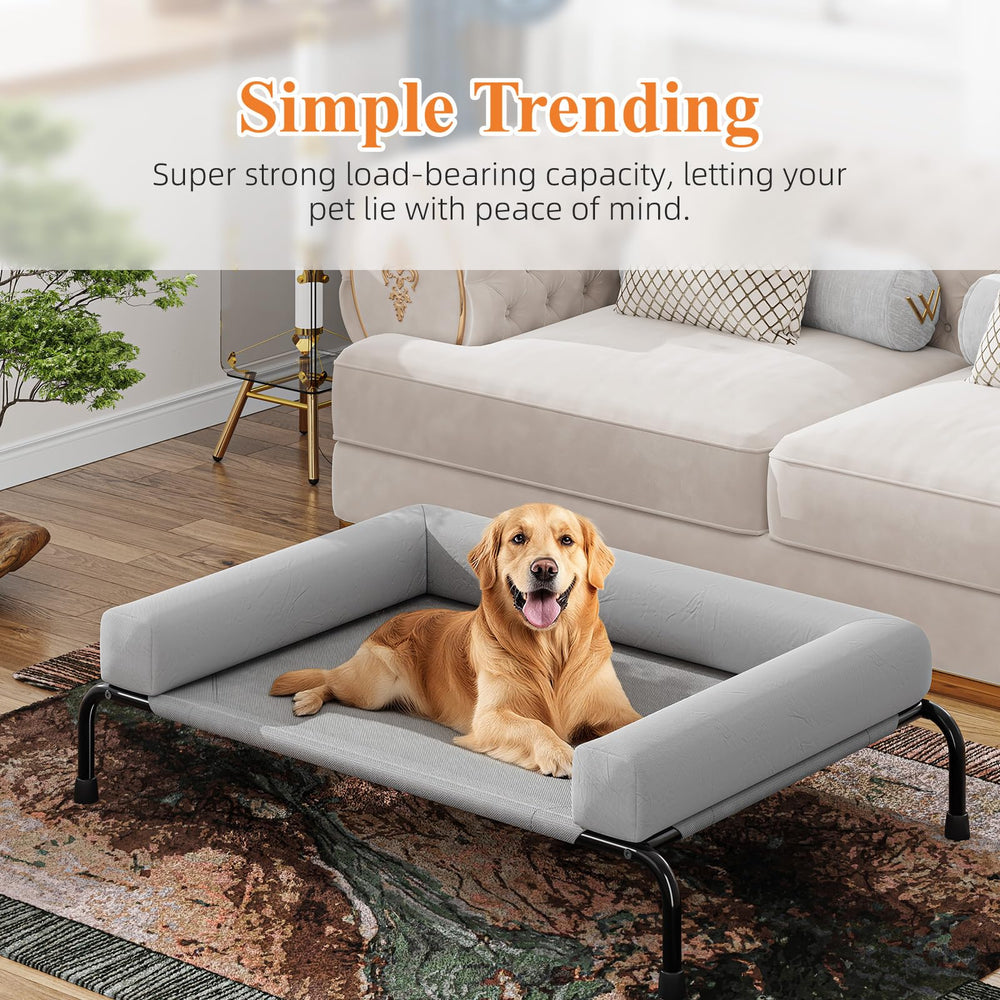 Simple Trending cama-elevada con bordes de tres lados brinda soporte de cuello.