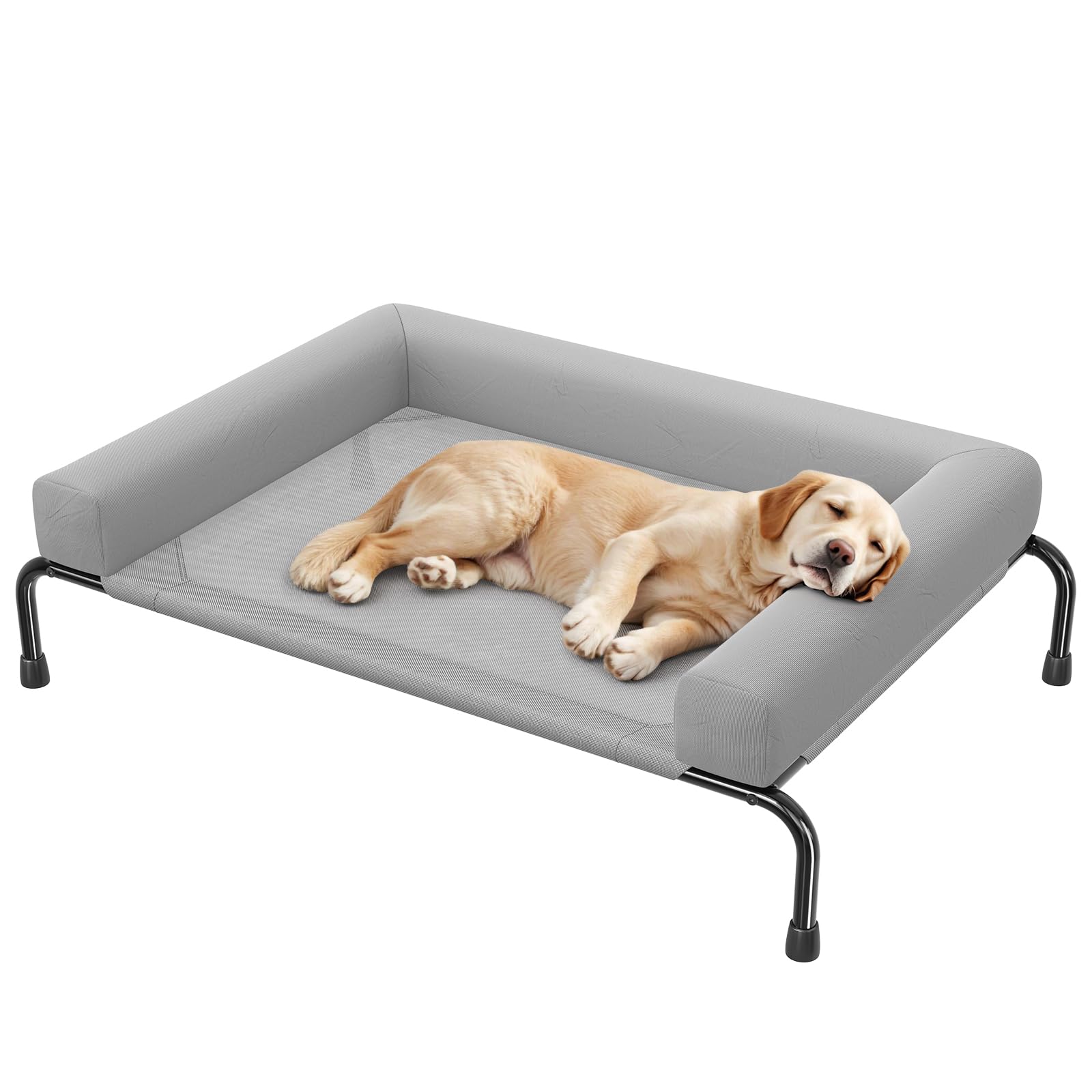 Simple Trending cama-elevada para perro grande con enfriamiento, ideal para exterior.