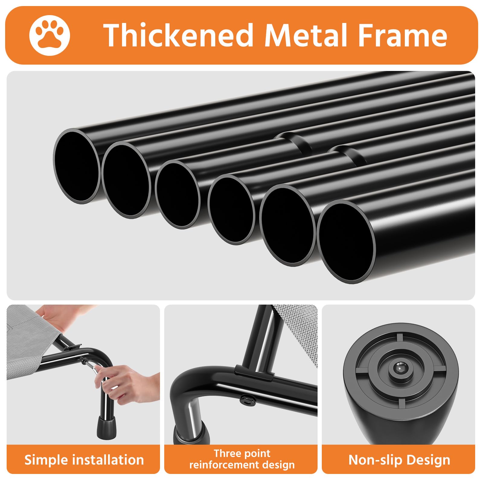 Dimensiones 47.75 x 31 pulgadas para perros grandes.