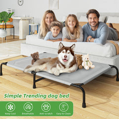 Cama elevada Simple Trending con malla resistente para perros grandes