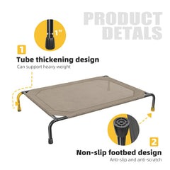 Cama Simple Trending con pies antideslizantes, vista base estable para superficies irregulares.