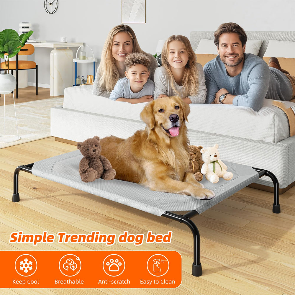 Simple Trending cama elevada XL destaca resistencia y durabilidad para perros grandes