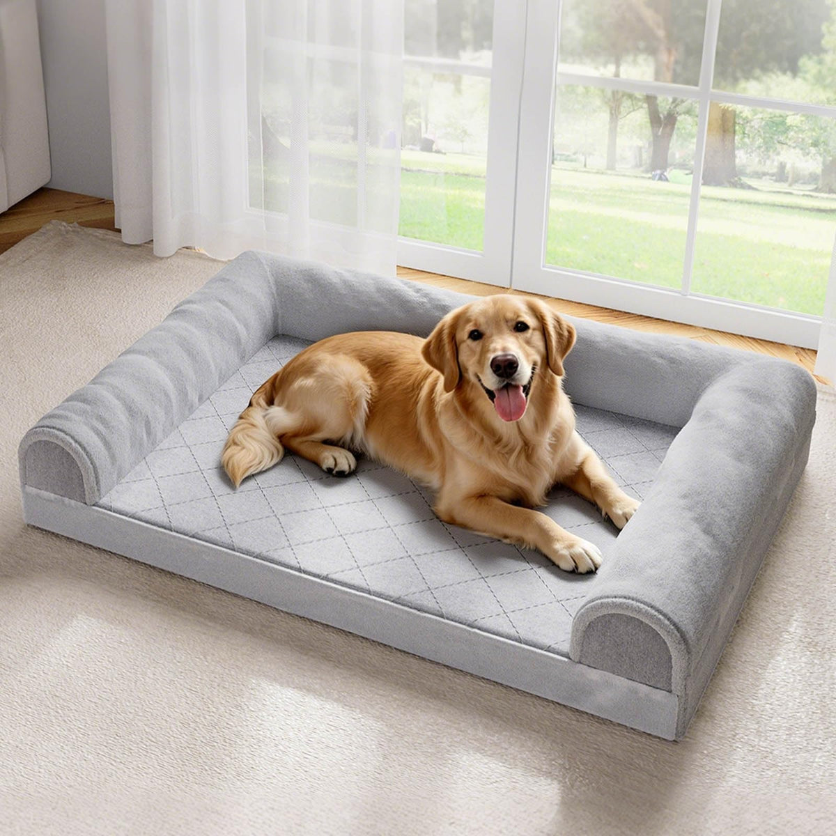 Simple Trending cama ortopédica para perros grandes, soporte cómodo.
