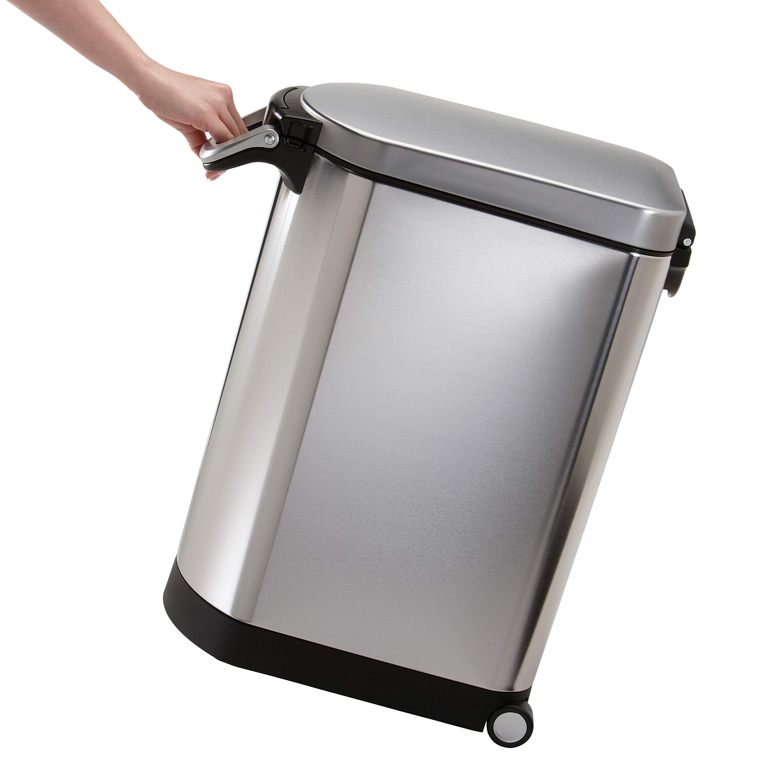 simplehuman acabado anti huellas mantiene acero inoxidable brillante